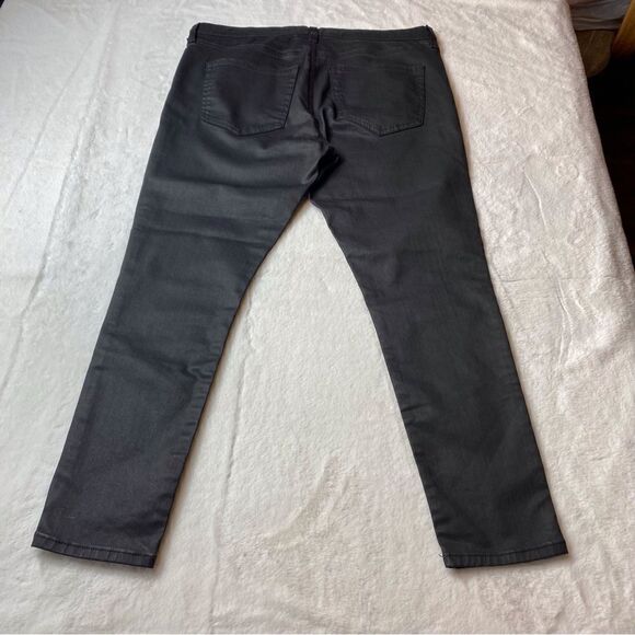 TopShop Black Jamie Coated Moto Pants Size 36 - Picture 2 of 13